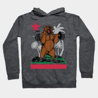 California bear lifting weights Hoodie